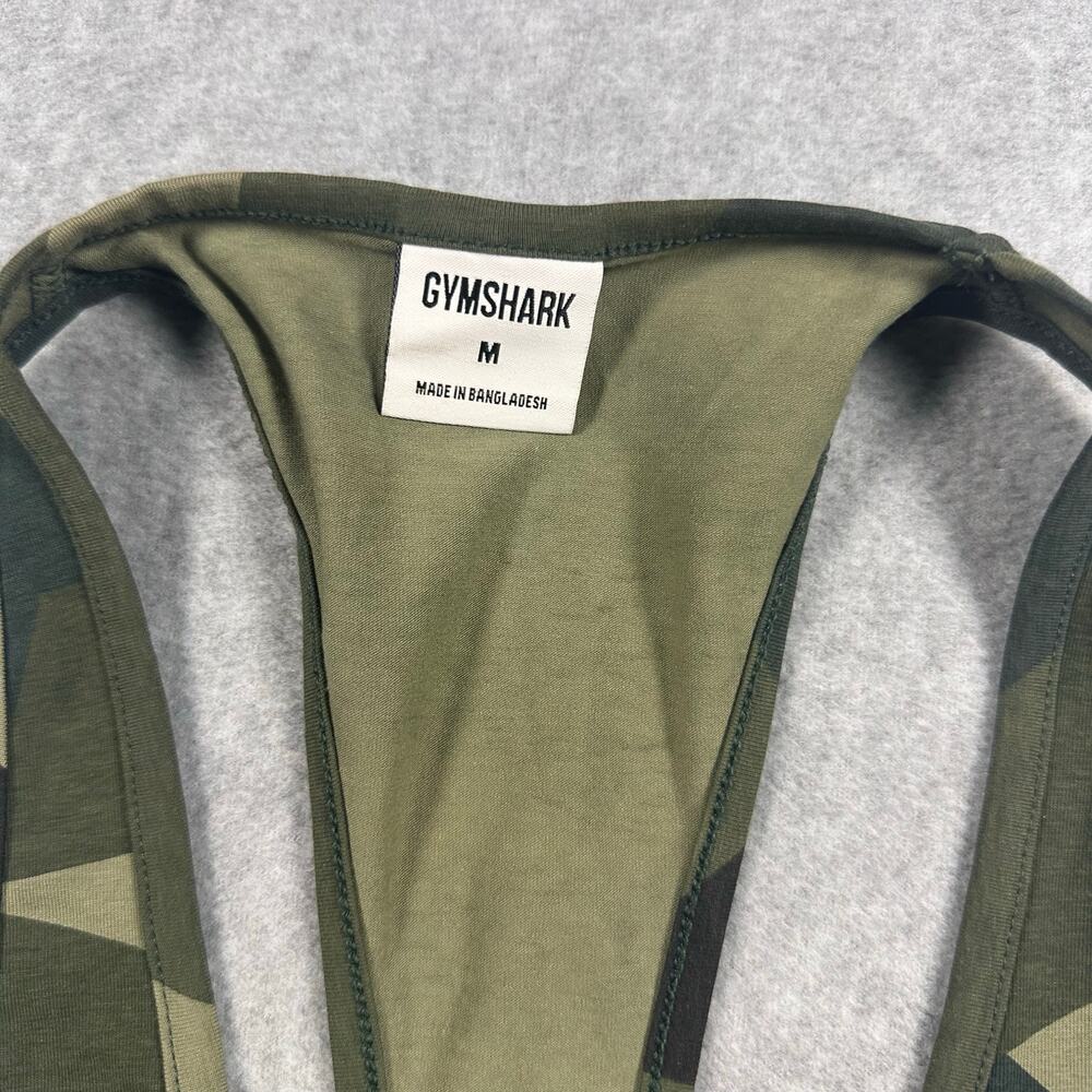 Gymshark Critical Slim Fit Knit Tank Mens Medium Green Camo - Picture 3 of 4